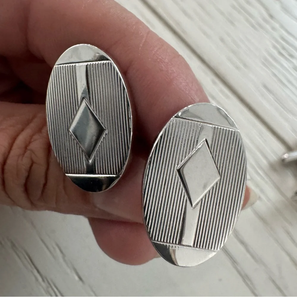 Elegant Silver and Gold Cufflinks Set